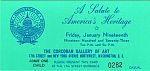 Richard Nixon January 19, 1973 Inauguration Ceremonies Child's Ticket- Corcoran